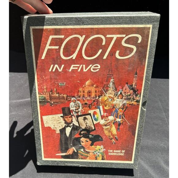 Vintage 1967 3M Co. “Facts in Five” Bookshelf Game of Knowledge Complete -S1 - Picture 3 of 9